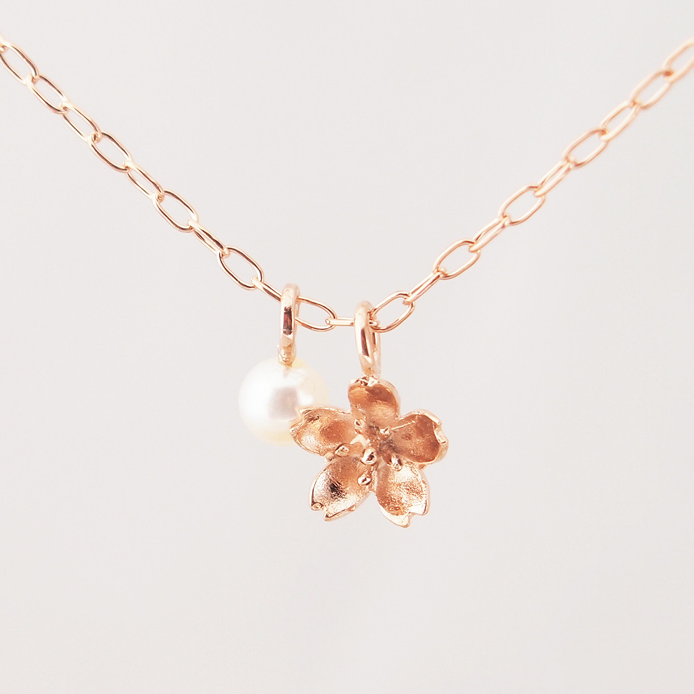 ひとひらの春 桜とパールのネックレス｜春-Spring｜SILVER｜