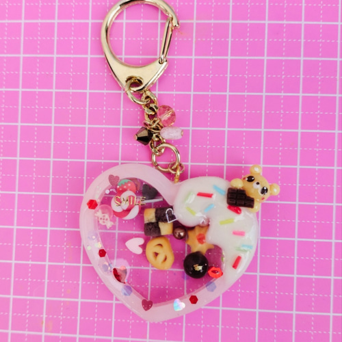 バレンタインシャカシャカキーホルダー シェイカーキーホルダー ハート