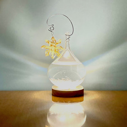 ◆開花結晶◆結晶/ヒノキが描くストームグラスの雫ライト 2枚目の画像