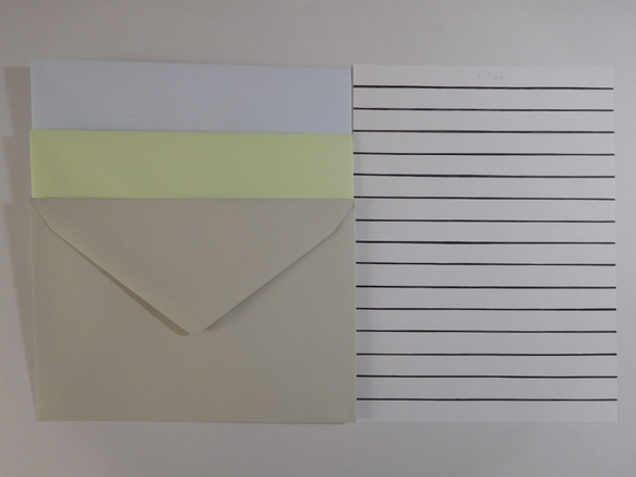 2wayレターセット×包装紙『シャクヤク』1種類6枚入り・ガイド1枚・封筒3枚/紙 5枚目の画像
