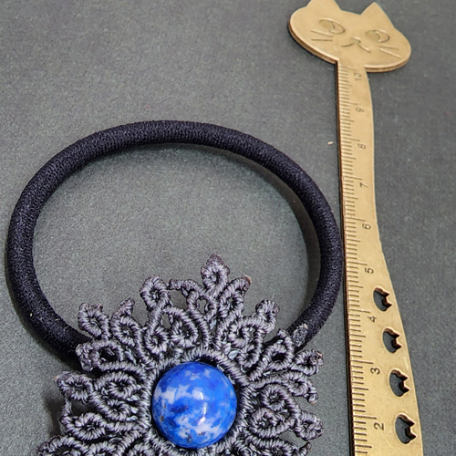 幸を招く石】ラピスラズリ ヘアゴムh008 ヘアゴム chiitann 通販