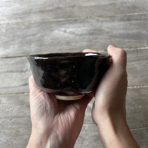飴釉茶碗　020　抹茶茶碗　手捻り　陶器 1枚目の画像