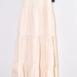 Ribbon Strap Tiered Cami-Onepiece (off white) ロング丈ワンピース ホワイト 8枚目の画像