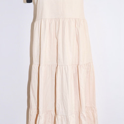 Ribbon Strap Tiered Cami-Onepiece (off white) ロング丈ワンピース ホワイト 7枚目の画像