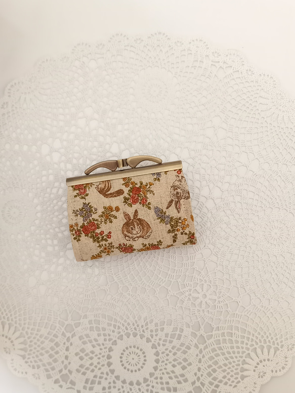 『ミニ財布』うさぎさん♡お花の小さい財布小物入れ 2枚目の画像
