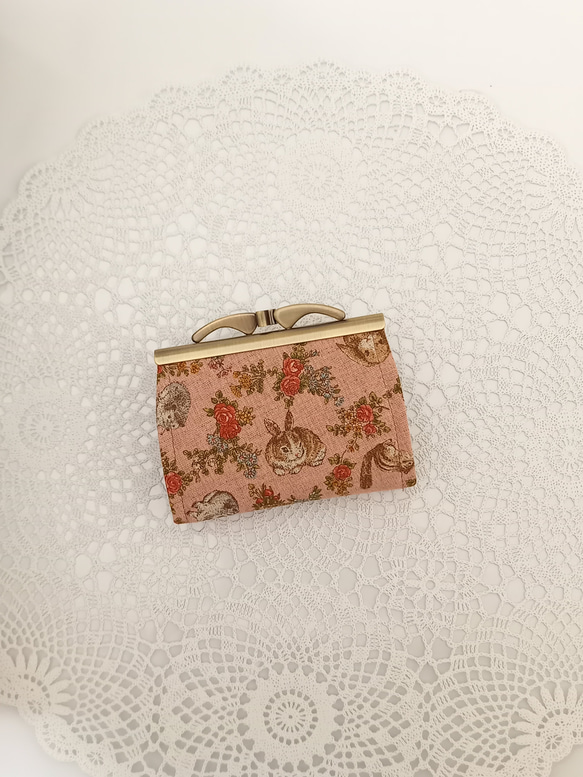 ミニ財布』うさぎさん♡お花の小さい財布小物入れ ピンク系 A