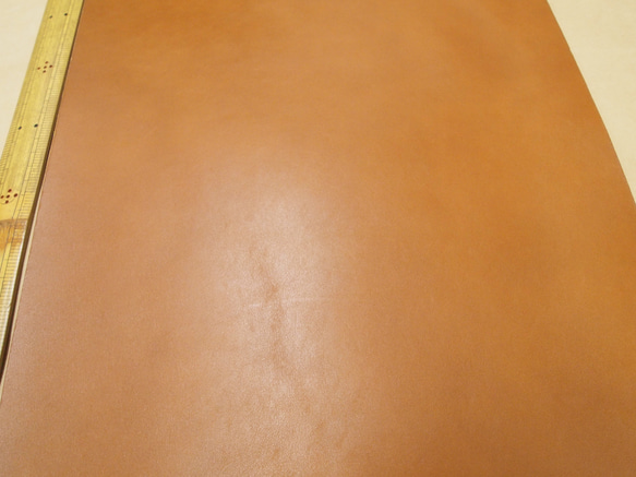 姫路レザー　皮革　レザー　革　30cm幅×70cm（21ds程度）　2.0mm　シアロ　ブラウン　ma231003 3枚目の画像