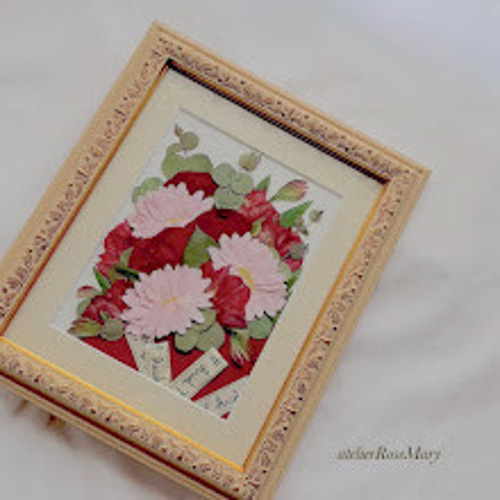 結婚式ブーケを美しく残します【アフターブーケ押し花額】 その他