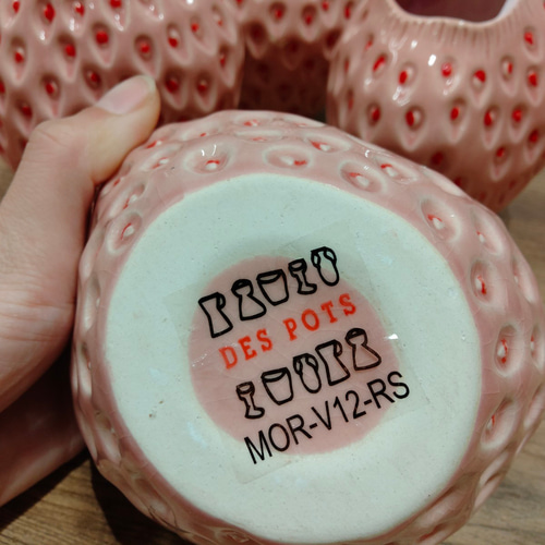 DES POTS(デスポッツ) ストロベリーフラワーベース 【red/pink DES POTS(デスポッツ) ストロベリーフラワーベース 【red/pink