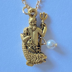 【アメリカ製　ネプチューン　海の神　の　ネックレス】ローマ神話 3枚目の画像