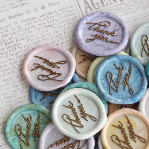 シーリングスタンプ thank you マーブル はんこ・スタンプ yoon 通販  