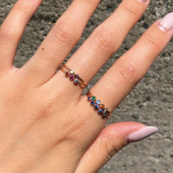 14 公斤力 6 顆天然寶石/誕生石戒指/嬰兒戒指，防過敏，可以留下，小指戒指 第17張的照片