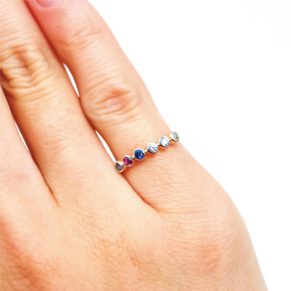 14 公斤力 6 顆天然寶石/誕生石戒指/嬰兒戒指，防過敏，可以留下，小指戒指 第3張的照片