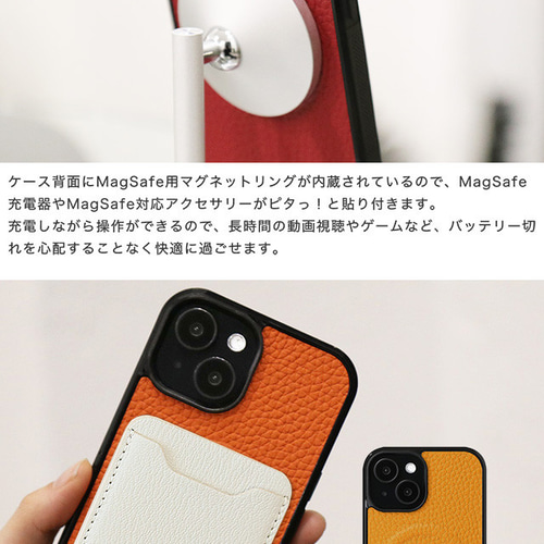 iphoneケース 本革 リング 鼈甲 チェーンストラップ マグセーフ iphone16 ケース リング付き magsafe マグセーフ iphone16e