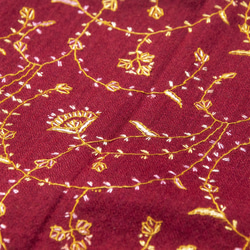 カシミア カシミア/カシミア スカーフ/ピュア ウール スカーフ ショール/リング ベルベット ショール 刺繍入りフラワー クリ 9枚目の画像
