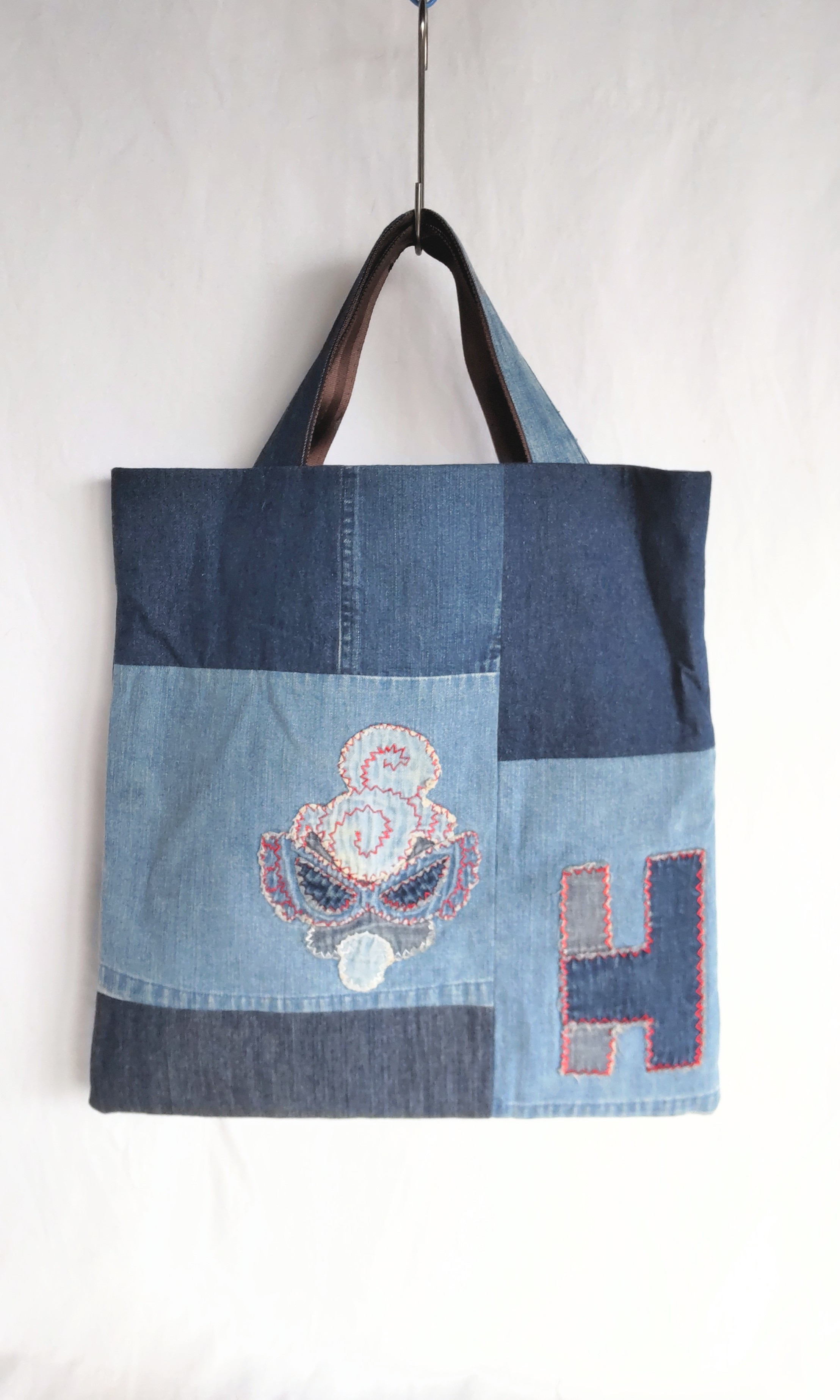 デニムリメイク 大きめ ハンドバッグ トートバッグ トートバッグ