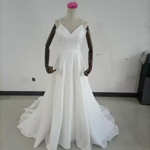 エレガント Vネック パーティードレス トレーン 披露宴/結婚式  