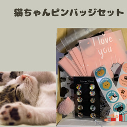 可愛い猫ちゃんピンバッジセット✨小さめ❣️5個セットor10個セット(プラス500円) 1枚目の画像