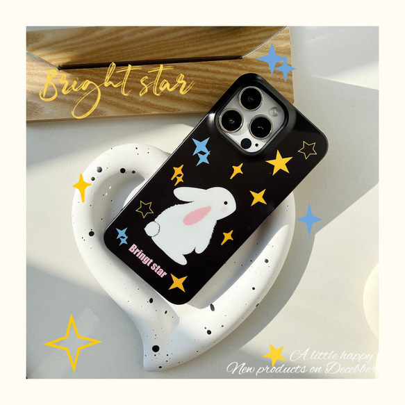 スマホケース・オリジナルスマホケース　もふもふ　ふわふわ　ウサギちゃん　iPhoneケース 6枚目の画像