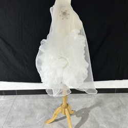 上衣 透明紗荷葉邊荷葉袖子設計婚紗 第2張的照片