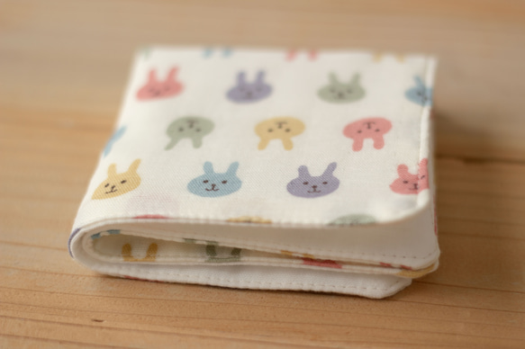 刻名字禮物紗布手帕6層紗布七彩兔子 第4張的照片