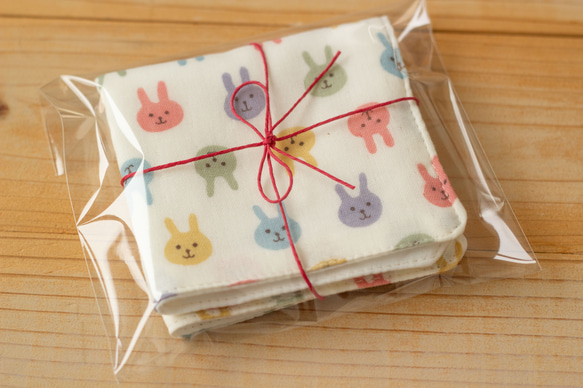 刻名字禮物紗布手帕6層紗布七彩兔子 第8張的照片