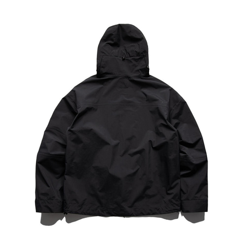 WAAC フード付きジャケット ブラック キャップ付き 高級感山系アウトドア防風機能フード付きジャケットメンズポケット