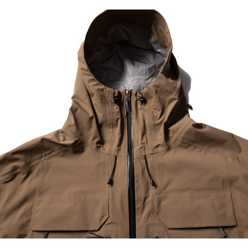 高級感山系アウトドア防風機能フード付きジャケットメンズポケット