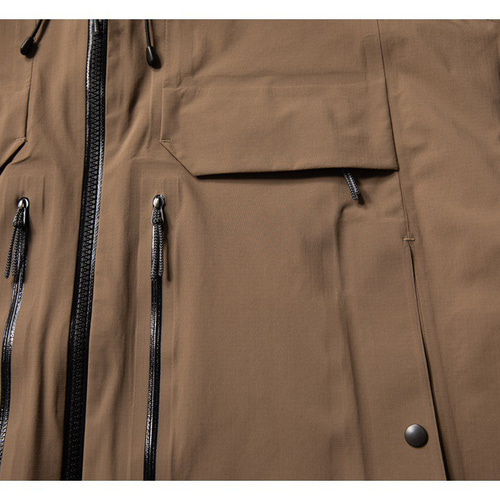 高級感山系アウトドア防風機能フード付きジャケットメンズポケット