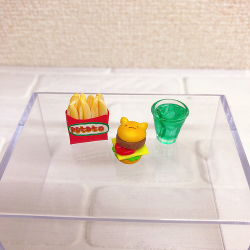 ミニチュアフード にゃんこバーガーセット その他置物 miniature