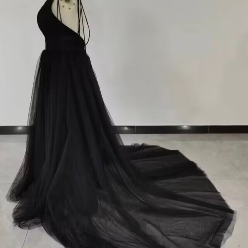 パーティードレス ブラック キャミソール Vネックバックレス オーダー  