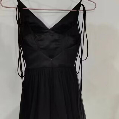 パーティードレス ブラック キャミソール Vネックバックレス オーダー  