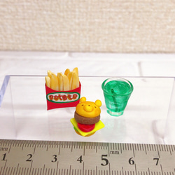 ミニチュアフード　くまちゃんバーガーセット 2枚目の画像