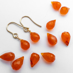 ＊秋SALE＊ カーネリアン ピアス ＊Solta＊ ステンレス フックピアス K14GF変更可能 so082s 2枚目の画像