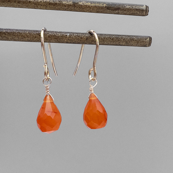 ＊秋SALE＊ カーネリアン ピアス ＊Solta＊ ステンレス フックピアス K14GF変更可能 so082s 1枚目の画像