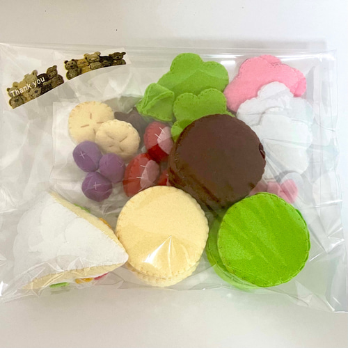 フェルトままごと＊ケーキセット＊ ケーキ屋さん おままごと おもちゃ