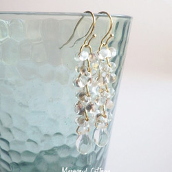 Water Cascade Earrings 碎水滴玻璃耳環系列 第2張的照片