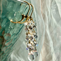 Water Cascade Earrings 碎水滴玻璃耳環系列 第10張的照片