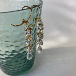 Water Cascade Earrings 碎水滴玻璃耳環系列 第16張的照片