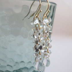 Water Cascade Earrings 碎水滴玻璃耳環系列 第7張的照片