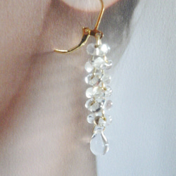 Water Cascade Earrings 碎水滴玻璃耳環系列 第14張的照片