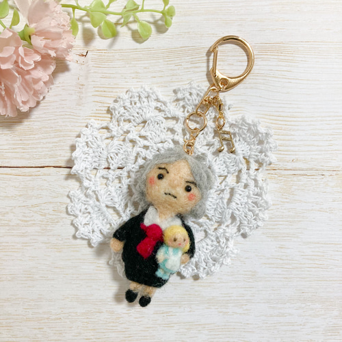 ♡世界にひとつのオーダーメイド♡羊毛フェルトマスコット お顔 お人形