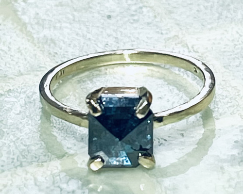 大粒ブルーダイアモンドリング1.3カラット 大粒ブルーダイヤモンドリング1.3カラット 指輪・リング maiori 通販