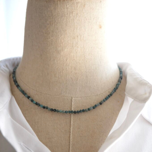 インディゴライト トルマリン ネックレス n102 サージカルステンレス