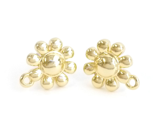 アクセサリー HIMAWARI eje539【1ペア】カン＆316L芯！キュートなSUNFLOWER ひまわり 向日葵