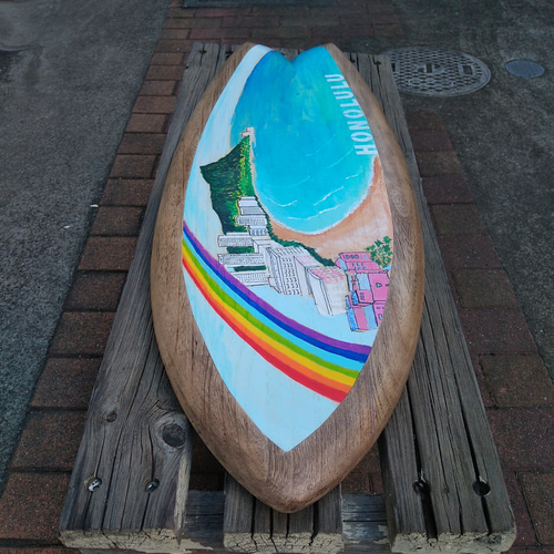 サーフボードオブジェ（Honolulu） タペストリー・壁掛け kona