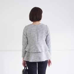 Tweed peplum blouse ツイードペプラムブラウス（ブラック）38 10枚目の画像