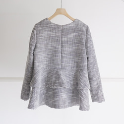 Tweed peplum blouse ツイードペプラムブラウス（ブラック）38 14枚目の画像