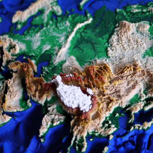 立体世界地図 A2サイズ その他インテリア雑貨 sgeez 通販