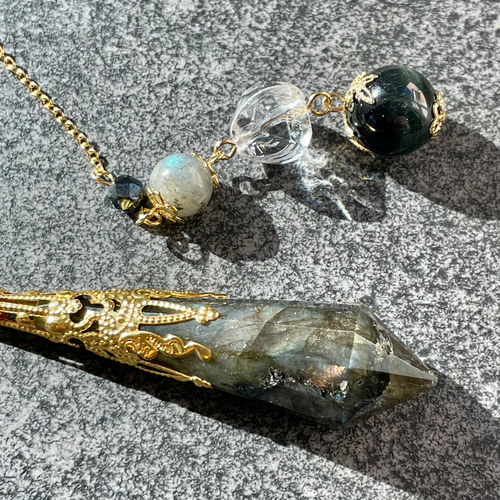 ラブラドライト　ハリックア　チャーム　天然石　美品 ラブラドライト ハート 85◇ Labradorite ◇天然石・鉱物